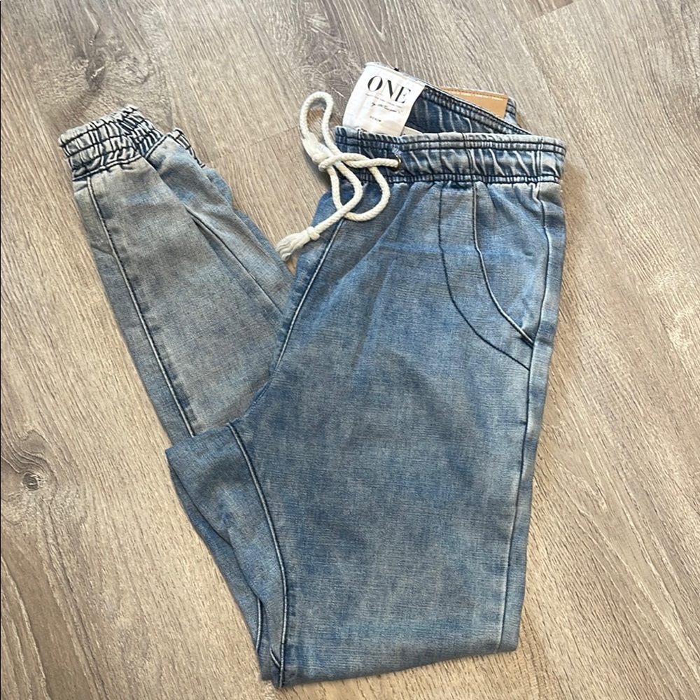 Women’s One Teaspoon  Blue Denim Joggers